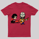 Cartoon Musician Duo Playing Guitar And Keyboard Unisex Classic T-shirt