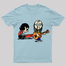 Cartoon Musician Duo Playing Guitar And Keyboard Unisex Classic T-shirt