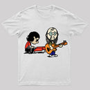 Cartoon Musician Duo Playing Guitar And Keyboard Unisex Classic T-shirt