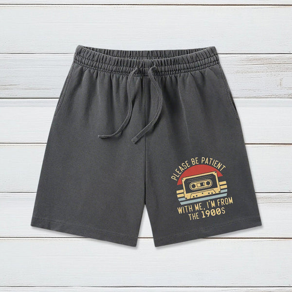 Please Be Patient with Me Im from the 1900s Washed Shorts