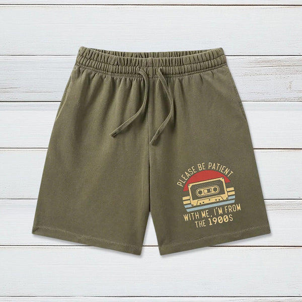 Please Be Patient with Me Im from the 1900s Washed Shorts