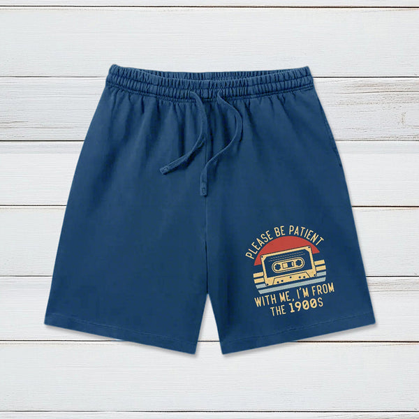 Please Be Patient with Me Im from the 1900s Washed Shorts