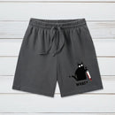 What Funny Cat Washed Shorts