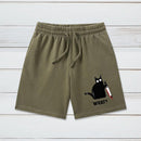 What Funny Cat Washed Shorts