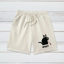 What Funny Cat Washed Shorts