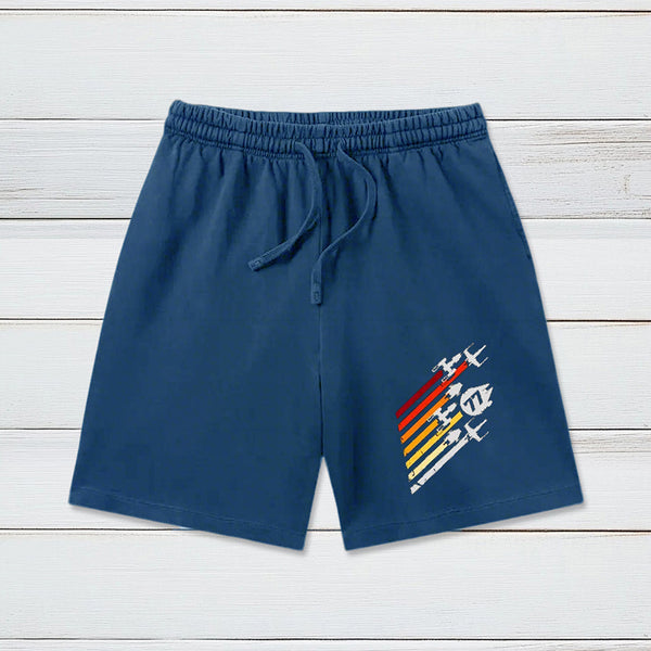 Scifi Spacecraft Washed Shorts