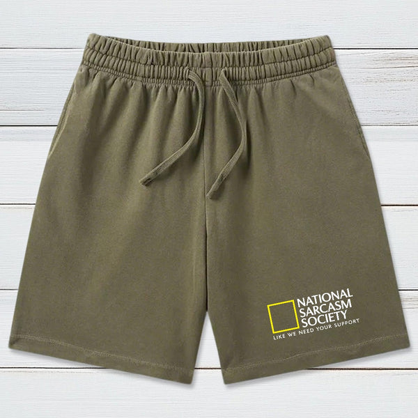 National Sarcasm Society Washed Shorts