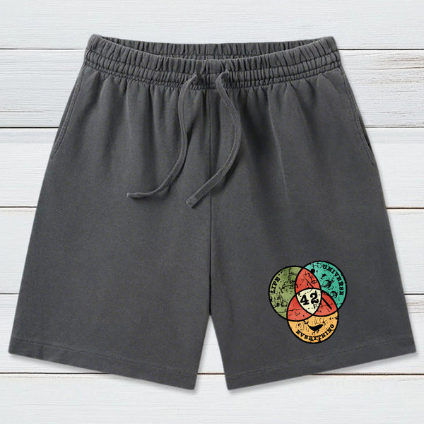 Life the Universe Everything Washed Shorts