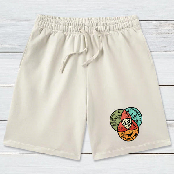 Life the Universe Everything Washed Shorts