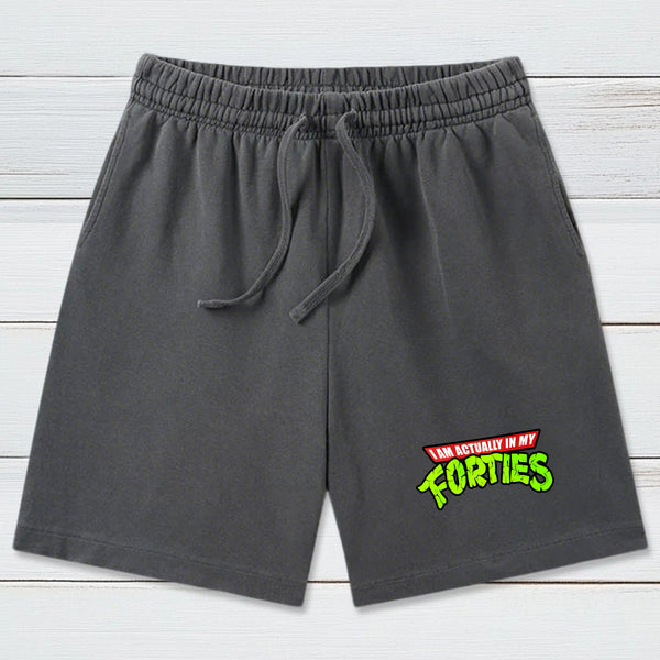 I Am Actually In My Forties Washed Shorts