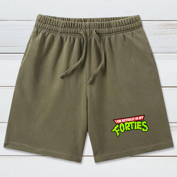 I Am Actually In My Forties Washed Shorts