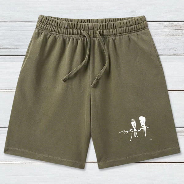 Beavis And Butthead Pulp Fiction Washed Shorts
