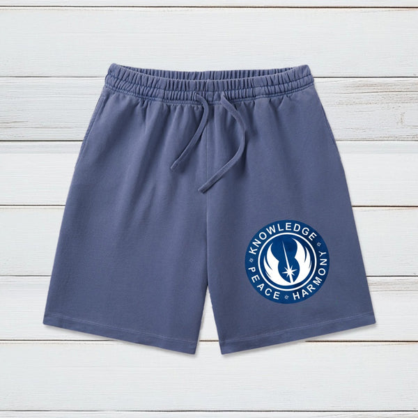 Peace Harmrmony Knowledge Washed Shorts