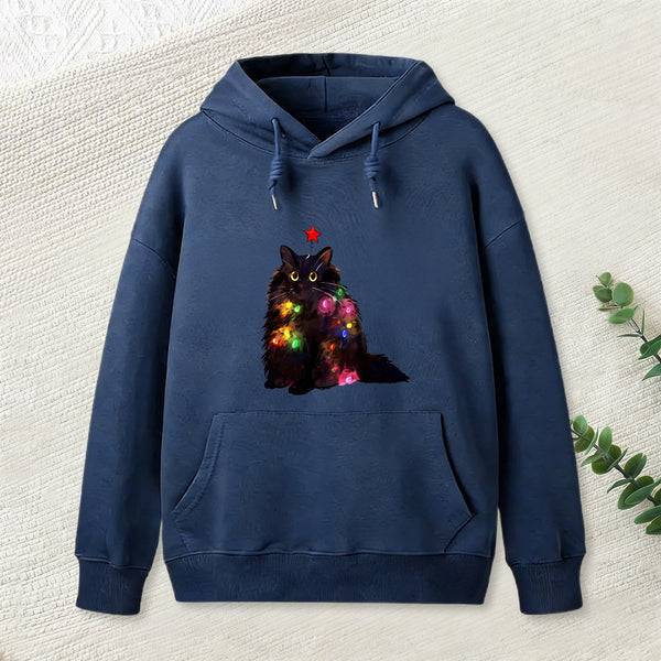 Christmas Lights Cat Teeforgeeks Hoodie