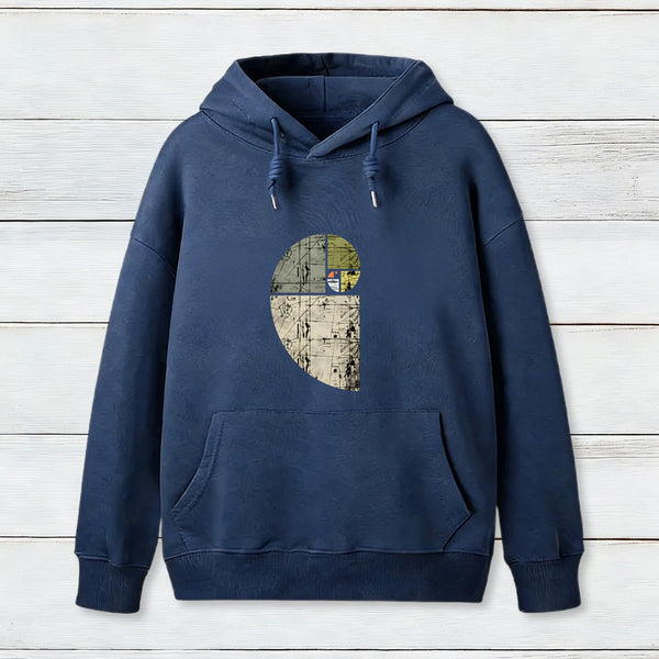 Distressed Fibonacci Spiral Geek Graphic Teeforgeeks Hoodie