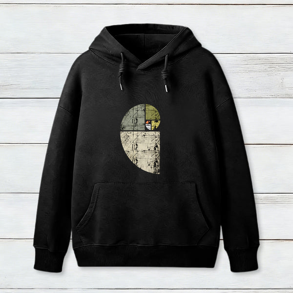Distressed Fibonacci Spiral Geek Graphic Teeforgeeks Hoodie