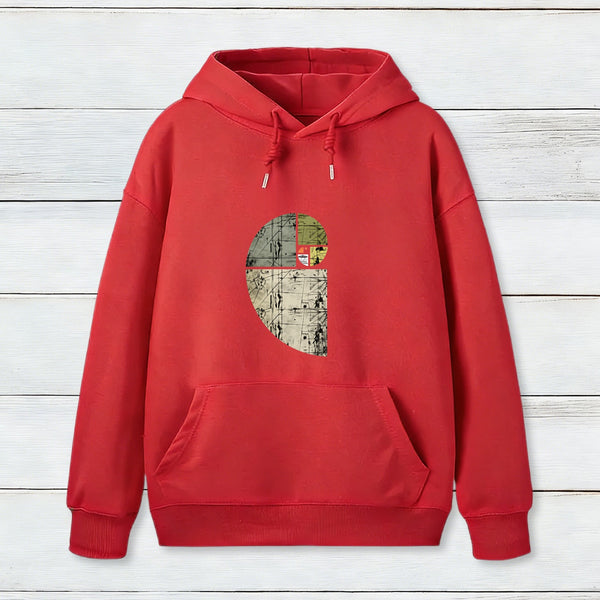 Distressed Fibonacci Spiral Geek Graphic Teeforgeeks Hoodie