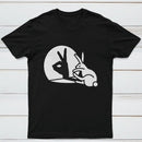 Funny Rabbit Hand Shadow Puppets Bunny Figure Pop Art T-Shirt
