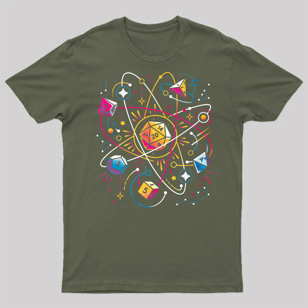 Orbital Atomic Dice Geek T-Shirt