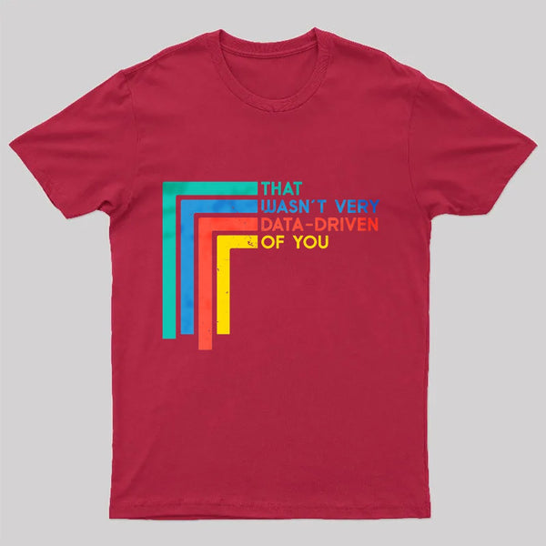 That Wasn't Very Data-driven Of You Funny Data Analyst Geek T-Shirt