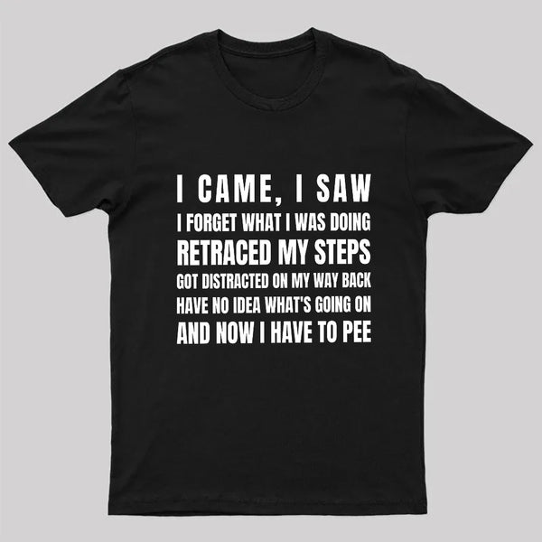 I Came, I Saw, I Have To Pee T-Shirt