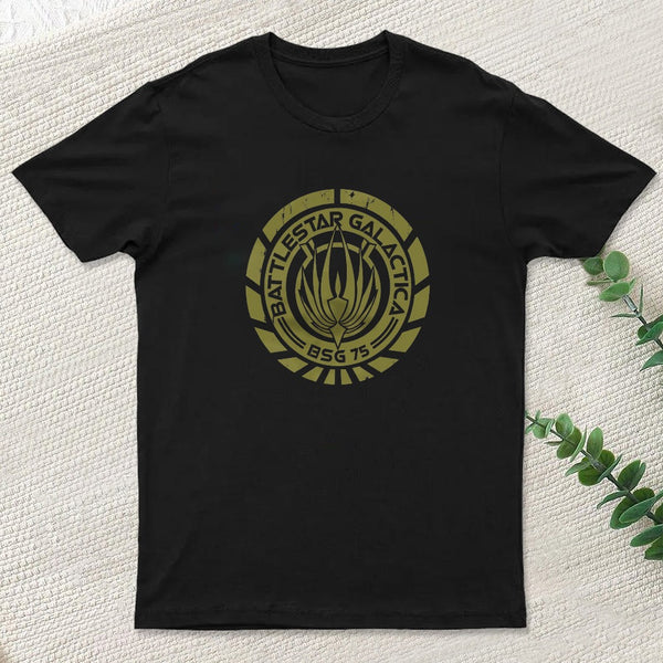 Battlestar Galactica Crest Nerd T-Shirt