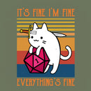 Cat It's Fine I'm Fine Everything's Fine Geek T-Shirt