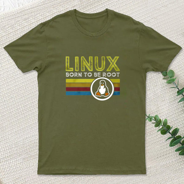 Linux Born To Be Root Geek T-Shirt