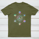 Scifi Holographic Geometric Dice T-Shirt