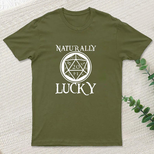 Naturally Lucky DnD D20 Custom Geek T-Shirt