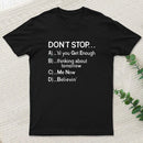 Dont Stop 80S Songs Multiple Choice teeforgeeks T-Shirt