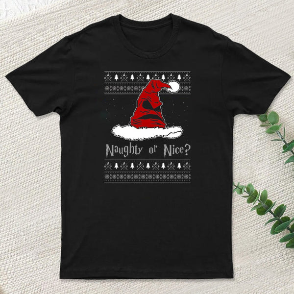 Naughty Or Nice Sorting Santa Claus teeforgeeks T-Shirt