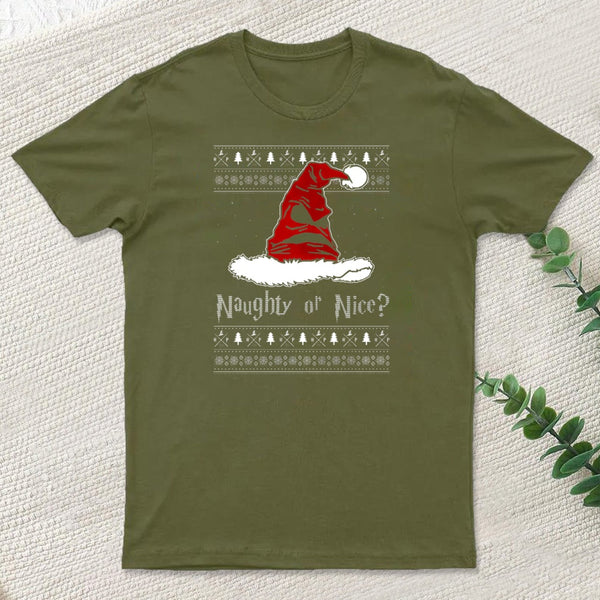Naughty Or Nice Sorting Santa Claus teeforgeeks T-Shirt