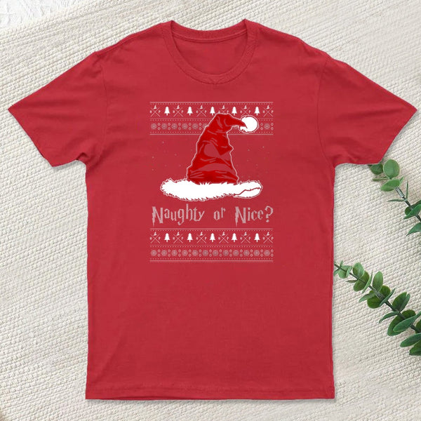 Naughty Or Nice Sorting Santa Claus teeforgeeks T-Shirt