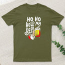 Ho Ho Hold My Beer Funny Santa Claus Ugly Sweater teeforgeeks T-Shirt