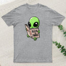 Believe In Yourself Funny Book Alien T-Shirt