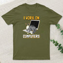 Funny Cat Of A Computer Scientist T-Shirt