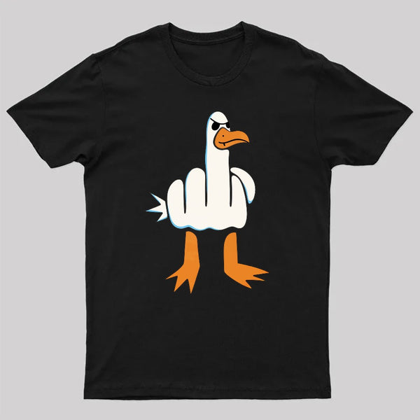 Rude Seagull Design Funny T-Shirt