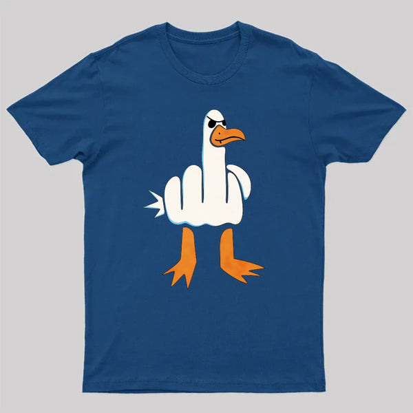 Rude Seagull Design Funny T-Shirt