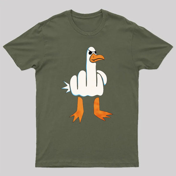 Rude Seagull Design Funny T-Shirt
