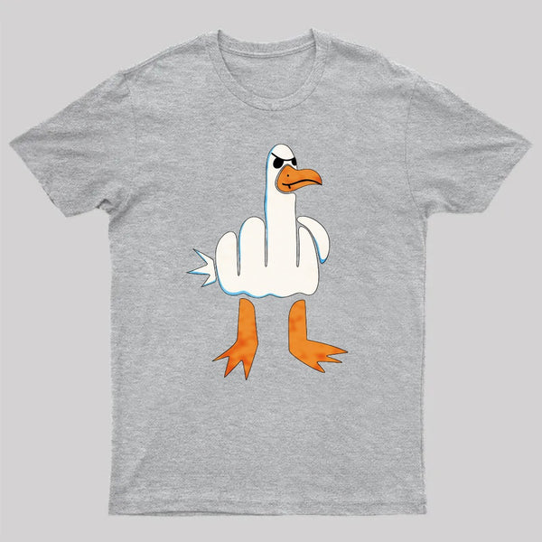 Rude Seagull Design Funny T-Shirt