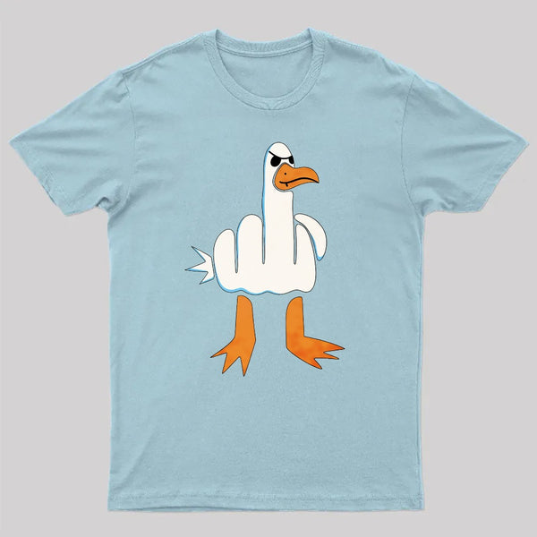 Rude Seagull Design Funny T-Shirt