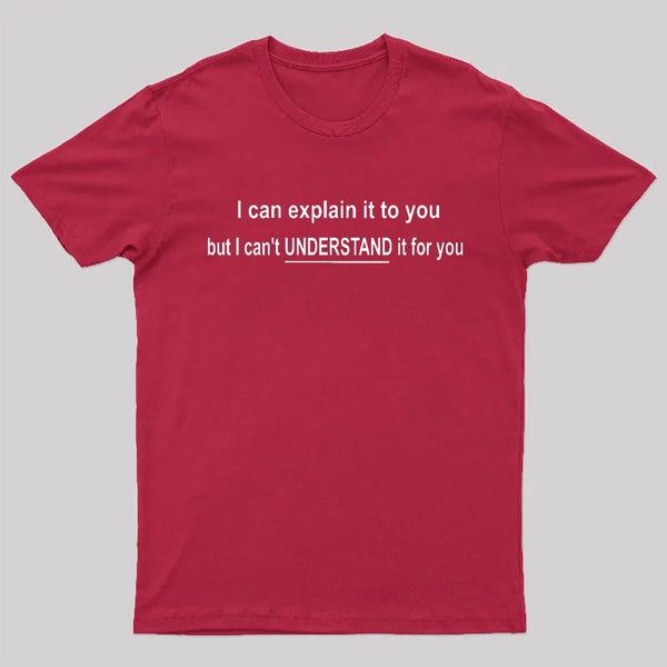 I Can Explain It To You But Can't Understand It For Your T-Shirt