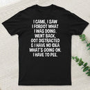 I Came I Saw I Forgot What I Was Doing T-Shirt