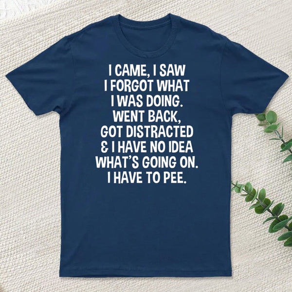 I Came I Saw I Forgot What I Was Doing T-Shirt