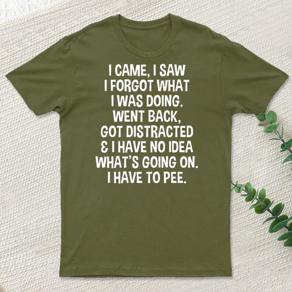 I Came I Saw I Forgot What I Was Doing T-Shirt