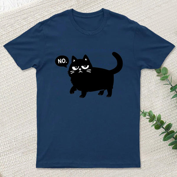 Black Cat Says No T-Shirt