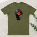 Vinyl Lp Music Record Sunset Red T-Shirt