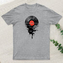 Vinyl Lp Music Record Sunset Red T-Shirt