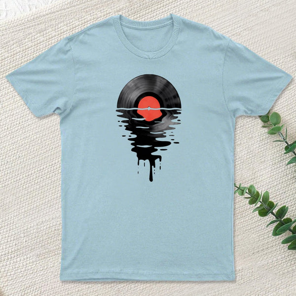 Vinyl Lp Music Record Sunset Red T-Shirt